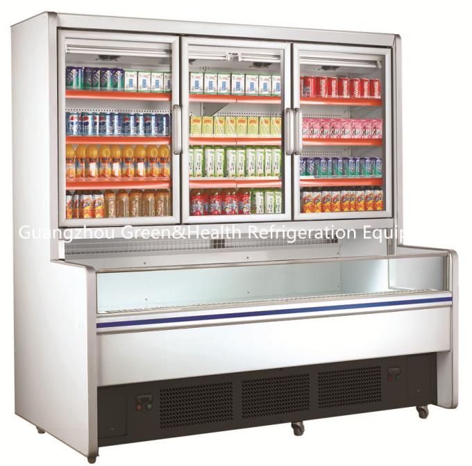 Freestanding 3 দরজা বাণিজ্যিক পানীয় প্রদর্শন মলের জন্য রেফ্রিজারেটর