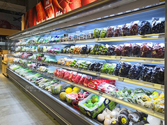 ফল ও শাকসব্জির শক্তি সঞ্চয় করার জন্য ফ্রন্ট মাল্টিডেক ওপেন ডিসপ্লে চিলার