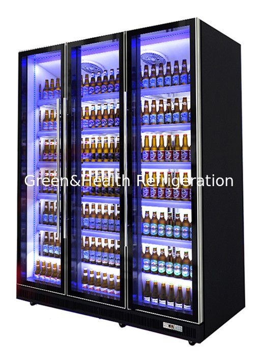 কাস্টম LED আলো, স্ব-বন্ধ দরজা, এবং ড্যানফস / এমব্রাকো কম্প্রেসার সহ বাণিজ্যিক পানীয় প্রদর্শন রেফ্রিজারেটর