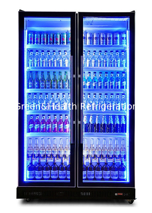 কাস্টম LED আলো, স্ব-বন্ধ দরজা, এবং ড্যানফস / এমব্রাকো কম্প্রেসার সহ বাণিজ্যিক পানীয় প্রদর্শন রেফ্রিজারেটর