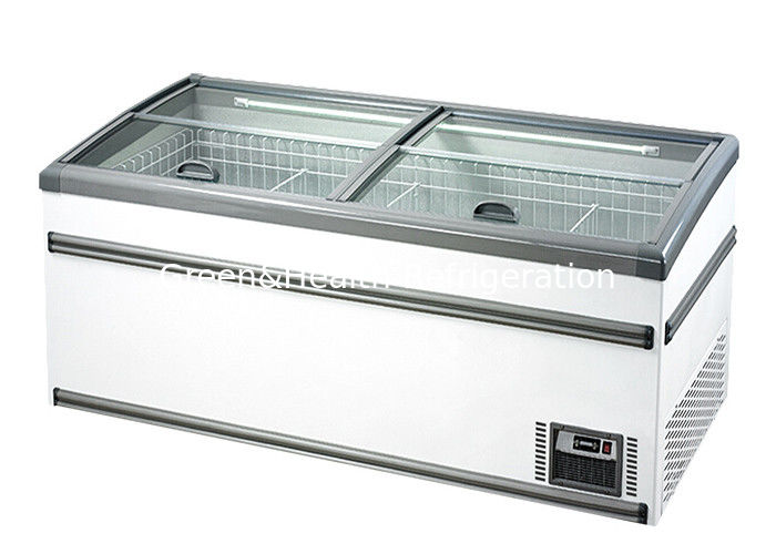 সুপারমার্কেট ডিসপ্লে জন্য 1040L ক্ষমতা স্বয়ংক্রিয় ডিফ্রস্ট এবং R290 রেফ্রিজারেন্ট সঙ্গে বাণিজ্যিক দ্বীপ ফ্রিজার