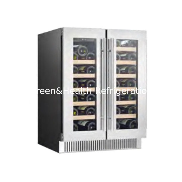 ETL সার্টিফিকেট স্পেস সেভিং ডুয়াল জোন স্টেইনলেস স্টীল ফ্রিজ কুলার ওয়াইন বিয়ার স্টোরেজ জন্য