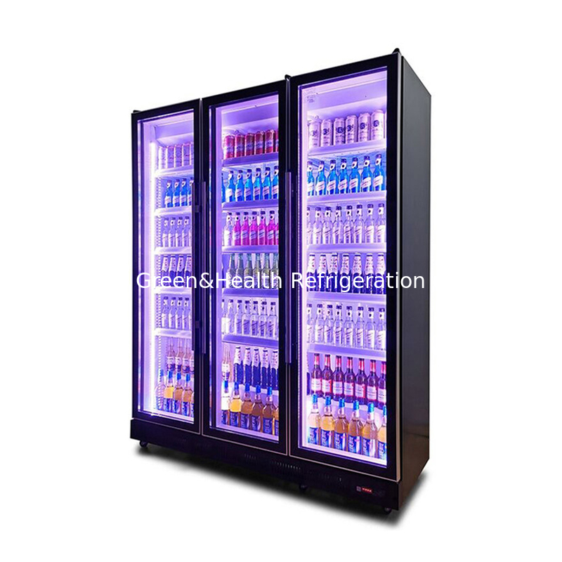 সোয়িং ডোর মদ পানীয় ডিসপ্লে ফ্রিজার R290 রেফ্রিজারেন্ট এবং নিম্ন ই গ্লাস সঙ্গে