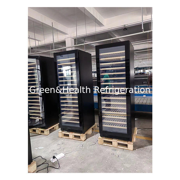 ইটিএল শংসাপত্র 326 ইউনিট দুটি গ্লাস দরজা দিয়ে সজ্জিত তিনটি স্বাধীন তাপমাত্রা ওয়াইন কুলার