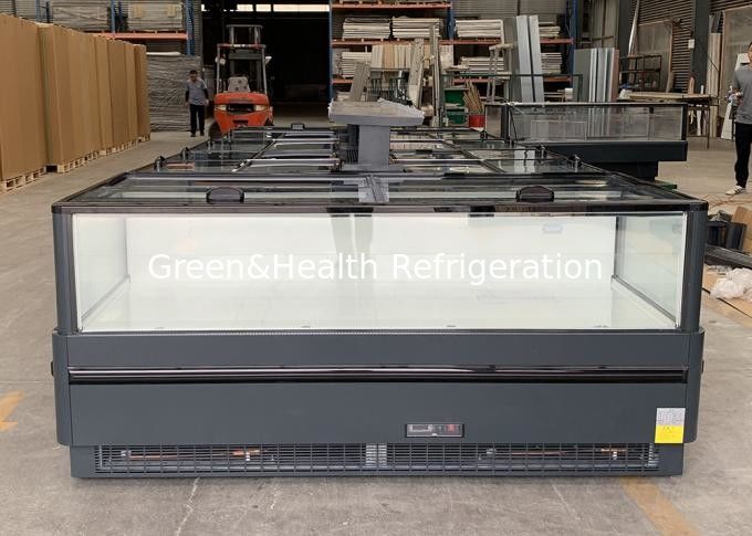 ফ্রিজড ফুড মার্চেন্ডিং ক্যাবিনেট প্লাগ-ইন দ্বীপ ফ্রিজার সুপারমার্কেট প্লাগ-ইন ফ্রিজার