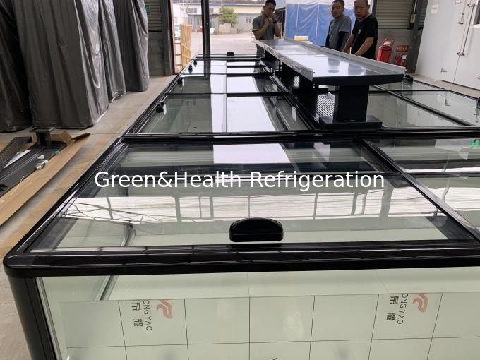 ফ্রিজড ফুড মার্চেন্ডিং ক্যাবিনেট প্লাগ-ইন দ্বীপ ফ্রিজার সুপারমার্কেট প্লাগ-ইন ফ্রিজার