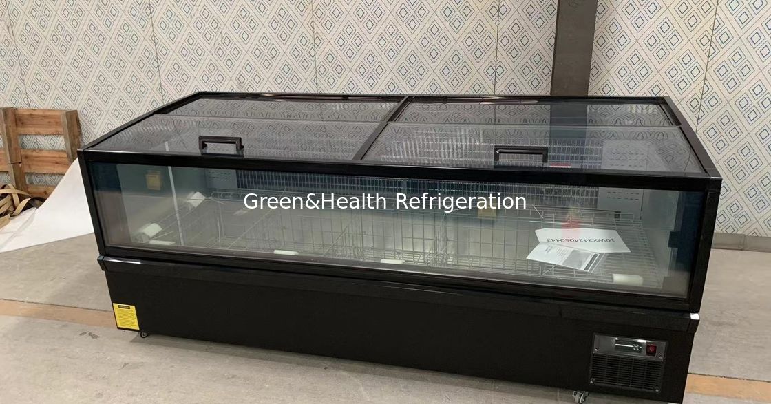 ফ্রিজড ফুড মার্চেন্ডিং ক্যাবিনেট প্লাগ-ইন দ্বীপ ফ্রিজার সুপারমার্কেট প্লাগ-ইন ফ্রিজার