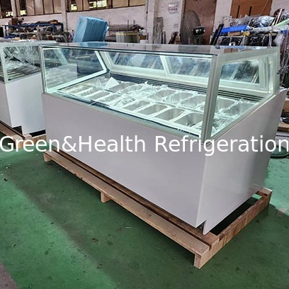 Compact and Durable Below 18 Degree Temperature Ice Cream Freezer for Shop