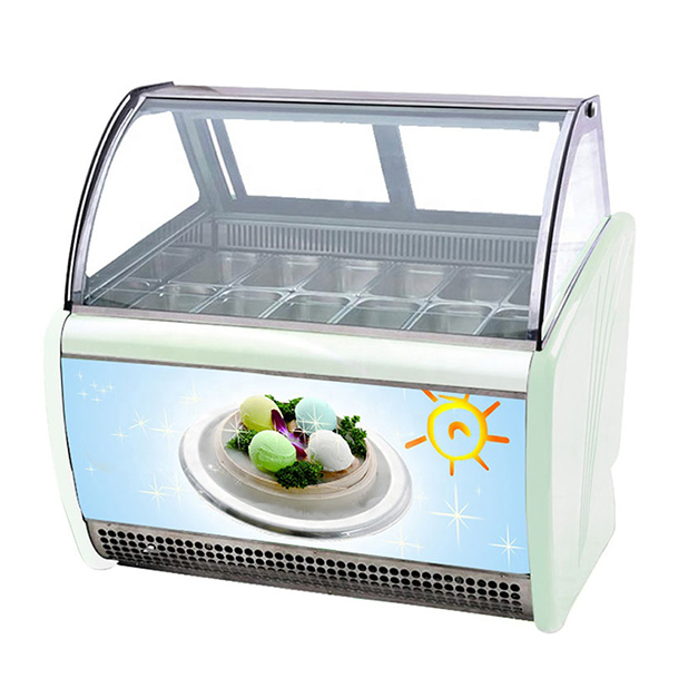 ডাবল সারি ১৪ ট্রে বৃহৎ ক্ষমতা সম্পন্ন আইসক্রিম সংরক্ষণের ফ্রিজার বিক্রয়ের জন্য