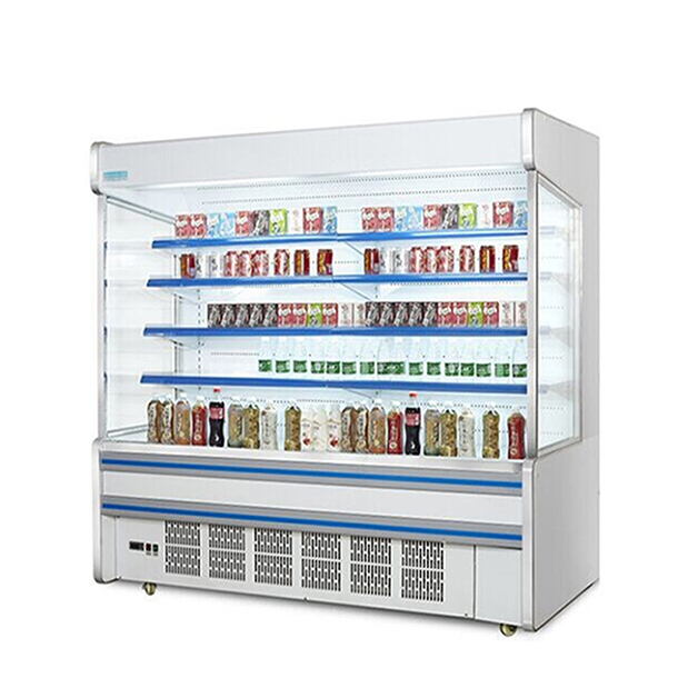 সুপারমার্কেট বাণিজ্যিক অন্তর্নির্মিত কম্প্রেসার মাল্টি-শেল্ফ খোলা টাইপ ফ্রিজার