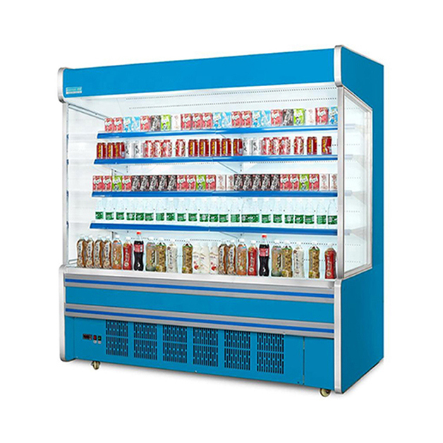 সুপারমার্কেট বাণিজ্যিক অন্তর্নির্মিত কম্প্রেসার মাল্টি-শেল্ফ খোলা টাইপ ফ্রিজার