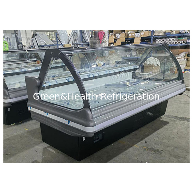 স্টেইনলেস স্টীল কাঠামো বাণিজ্যিক ডেলি ডিসপ্লে ফ্রিজার লিফট আপ গ্লাস এবং গতিশীল কুলিং সিস্টেমের সাথে