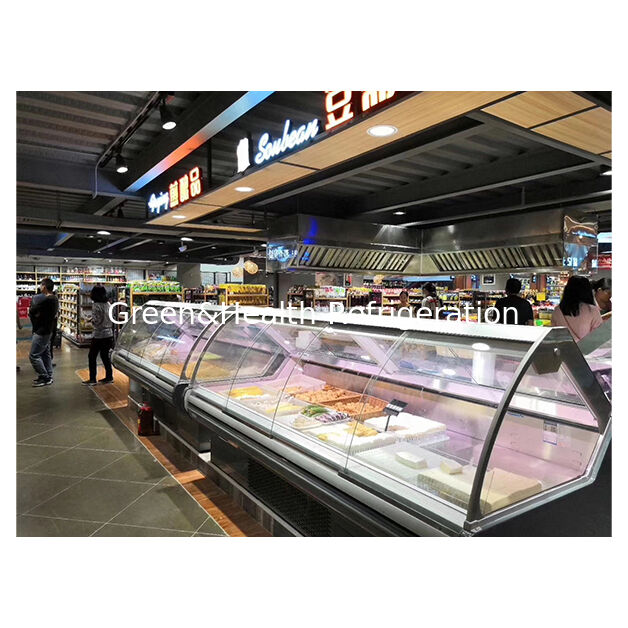 Factory Customized High-Quality Glass Stainless Steel Cooked Food Refrigeration Cabinet Refrigerated Freezer
