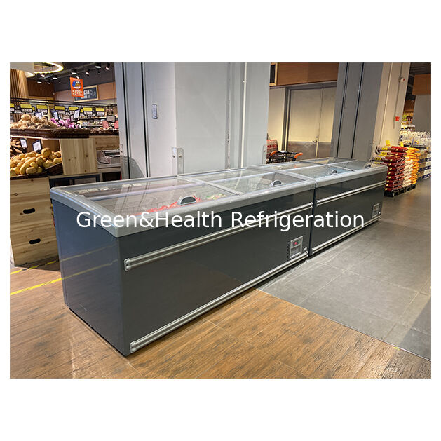 বাণিজ্যিক দ্বীপ ফ্রিজার সুপারমার্কেট রেফ্রিজারেশন পপ আইসক্রিম পণ্য সঞ্চয় গভীর ফ্রিজার