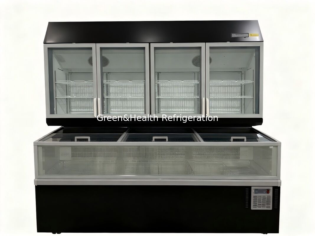Double-Temperature Combo Display Cabinet Combination Freezer for Retail Shops and Supermarkets