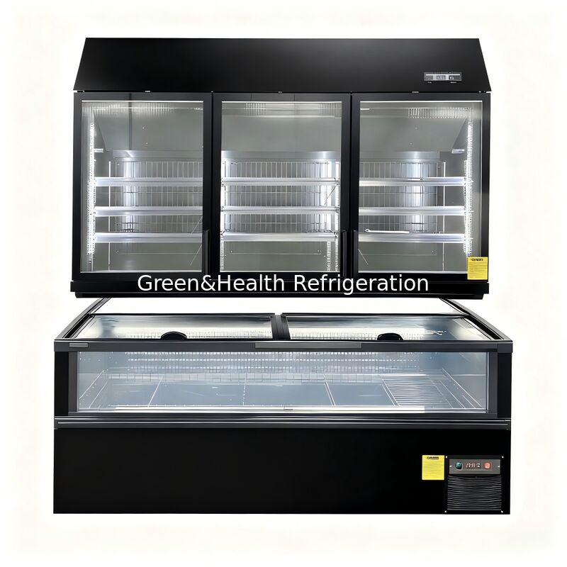 Double-Temperature Combo Display Cabinet Combination Freezer for Retail Shops and Supermarkets