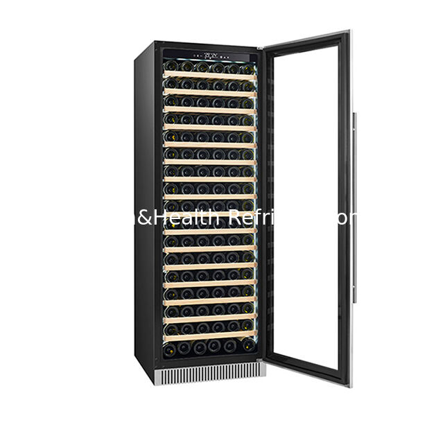 ইটিএল সার্টিফিকেট ১৮৫ বোতল একক তাপমাত্রা অঞ্চল ফ্যাশনেবল হাই-এন্ড রেড ওয়াইন রেফ্রিজারেটেড ডিসপ্লে ফ্রিজার