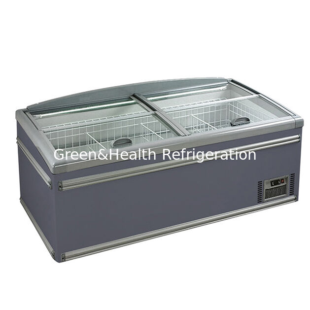 স্টোরেজ টাইপ গভীর ফ্রিজার বাণিজ্যিক বড় আকারের পণ্য স্টোরেজ দ্বীপ ফ্রিজার