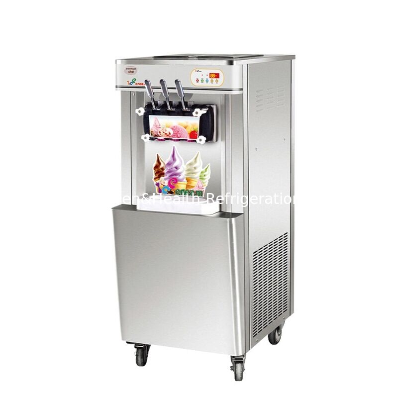 22L Capacity 3 Flavor Design Stainless Steel Commercial Ice Cream Machine for Soft Serve