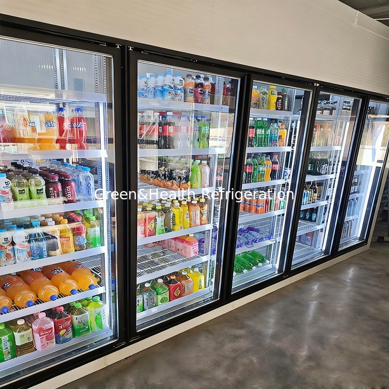 Supermarket Display Glass Door Walk In Freezer Cold Storage Room Warehouse