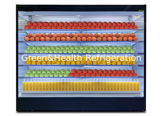 রিমোট সিস্টেম ডান কোণ বাণিজ্যিক ওপেন ফ্রন্ট মাল্টি ডেক ডিসপ্লে চিলার