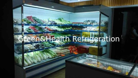 উল্লম্ব এয়ার কার্টেন LED হাল্কা মাল্টিড্যাক খোলা চিলার কোণার প্রকার