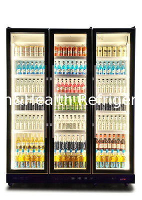 বাণিজ্যিক তিন রঙের জন্য LED শীতল হালকা বিয়ার পানীয় মদ পানীয় প্রদর্শন ফ্রিজ
