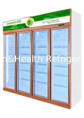 R290 কমার্শিয়াল বেভারেজ কুলার অটো ডিফ্রস্ট ড্রিংকস ডিসপ্লে রেফ্রিজারেটর শ্যাম্পেন