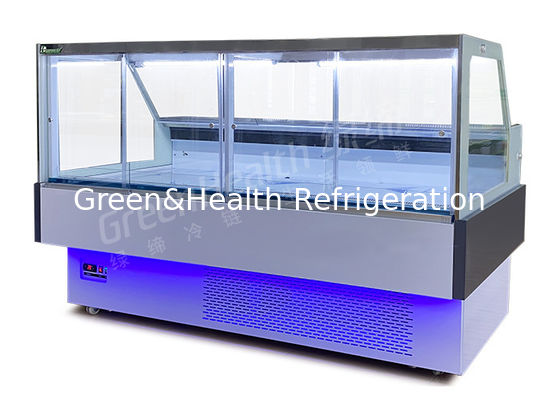 হোয়াইট ফ্রন্ট ওপেন স্লাইডিং গ্লাস ডোর ডেলি ডিসপ্লে চিলার ড্যানফস কম্প্রেসার সহ