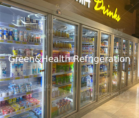 ফ্যাশনেবল সুপার মার্কেট গ্লাস ডোর কমার্শিয়াল বেভারেজ রেফ্রিজারেটর বিয়ার কুলার