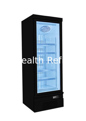 -18~-22 রেস্তোরাঁর LED আলোর জন্য কাচের দরজা বাণিজ্যিক খাড়া ডিপ ফ্রিজার