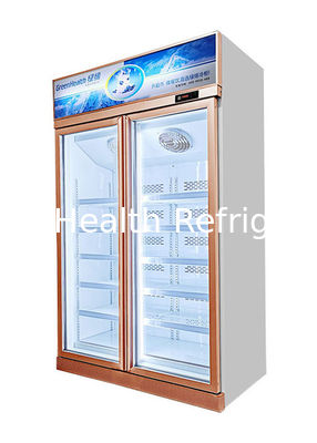 5টি সামঞ্জস্যযোগ্য তাক সহ বাণিজ্যিক দৃশ্যমান গ্লাস ডোর ফ্রিজার