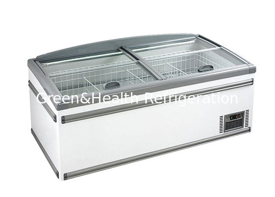 বাণিজ্যিক একত্রিত সুপারমার্কেট দ্বীপ ফ্রিজার উচ্চ দক্ষতা