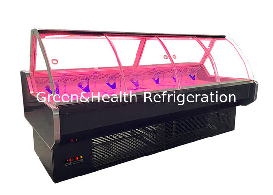 1045W গ্লাস ডোর সহ বাণিজ্যিক ডেলি মিট ফুড ফিশ ডিসপ্লে ফ্রিজ