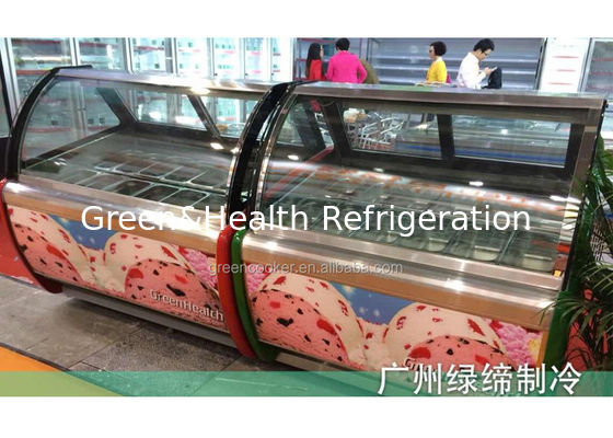 1880W 20 প্যান আইসক্রিম ডিসপ্লে ফ্রিজার আইস পপসিকল রেফ্রিজারেটর চেস্ট শোকেস