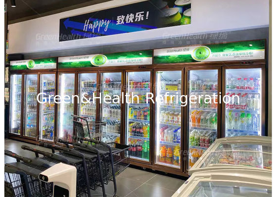 1000L স্ট্যান্ড ব্যাক বার কুলার উল্লম্ব ডিসপ্লে রেফ্রিজারেটর বিয়ার পানীয় ঠান্ডা জন্য নিয়মিত তাক