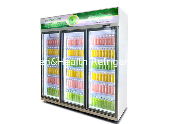 মাল্টি গেট গ্লাস বাজেট উল্লম্ব রেফ্রিজারেটেড ডিসপ্লে ক্যাবিনেট বুক ফ্রিজার 738L