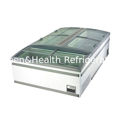 সাদা রঙের বাণিজ্যিক ফ্রিজ সুপারমার্কেটের জন্য পার্শ্ব দরজা সহ ফ্রিজ