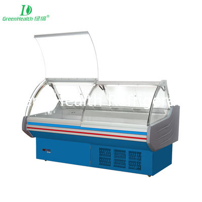 কসাই স্টপ / সুপার মার্কেটের জন্য 3 মি টাটকা মাংস ডেলি ডিসপ্লে রেফ্রিজারেটর