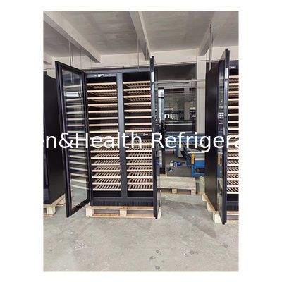 ইটিএল শংসাপত্র একক / ডাবল ডোর বিচ কাঠের তাক গ্লাস ডোর রেড ওয়াইন স্টোরেজ ফ্রিজার