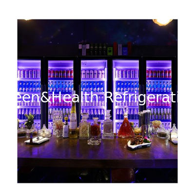 2/3 দরজা একাধিক পরিবর্তনশীল রঙের পানীয় মদ্যপ পানীয় রেফ্রিজারেটেড প্রদর্শন ক্যাবিনেট