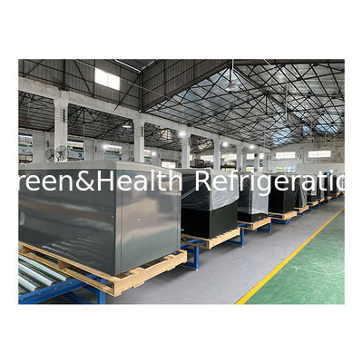 কারখানার সরাসরি বিক্রয় আধা খোলা স্লাইডিং ডোর গ্লাস স্টেইনলেস স্টীল হিমায়িত পণ্য সঞ্চয় দ্বীপ মন্ত্রিসভা ফ্রিজার