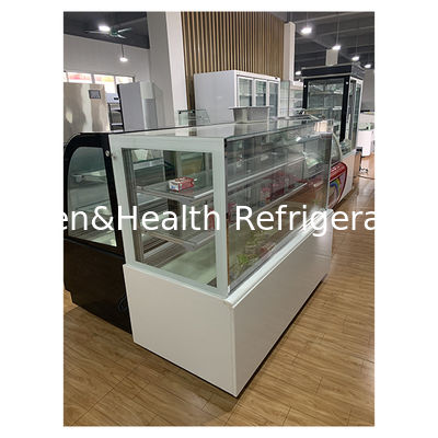 মাল্টি স্তর স্বচ্ছ গ্লাস কেক শপ স্টোরেজ ব্যবহার করে ডিসপ্লে কেক ডিসপ্লে ফ্রিজার