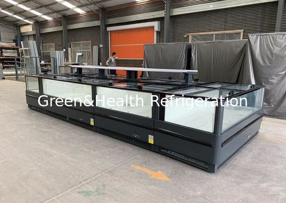 ফ্রিজড ফুড মার্চেন্ডিং ক্যাবিনেট প্লাগ-ইন দ্বীপ ফ্রিজার সুপারমার্কেট প্লাগ-ইন ফ্রিজার