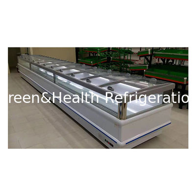 অন্তর্নির্মিত কম্প্রেসার ফ্রিজার দ্বীপ মন্ত্রিসভা সঙ্গে অনুভূমিক স্লাইডিং গ্লাস দরজা