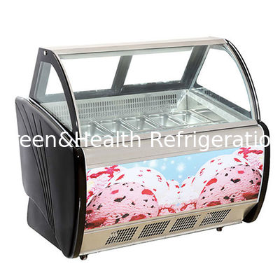 সুবিধাজনক দোকান / দোকান বাণিজ্যিক মাল্টি প্লেট আইসক্রিম রেফ্রিজারেটেড স্টোরেজ ডিসপ্লে ফ্রিজার