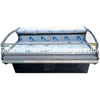 অন্তর্নির্মিত কম্প্রেসার ইউরোপীয় আধা-খোলা তাজা মাংস সংরক্ষণের রেফ্রিজারেশন ডিসপ্লে ফ্রিজার