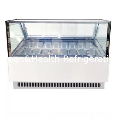 Compact and Durable Below 18 Degree Temperature Ice Cream Freezer for Shop