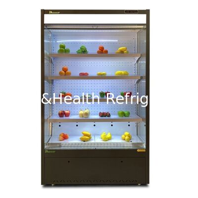 Open Chiller Display Refrigerator with 2~8°C Temperature Range and LED Light for Supermarkets
