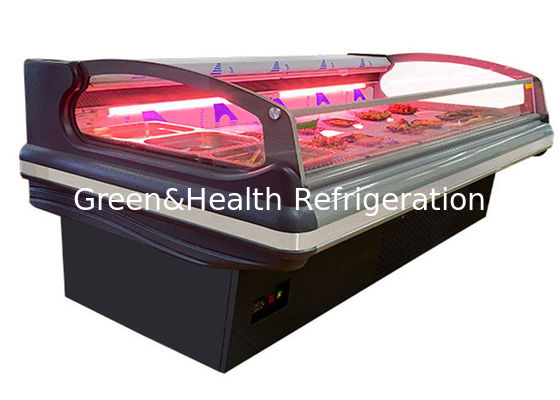 কাস্টম মাল্টিপারপাস ফ্যান মিট ফ্রিজার শোকেস ফুড ওপেন চিলার বিল্ট ইন সিস্টেম